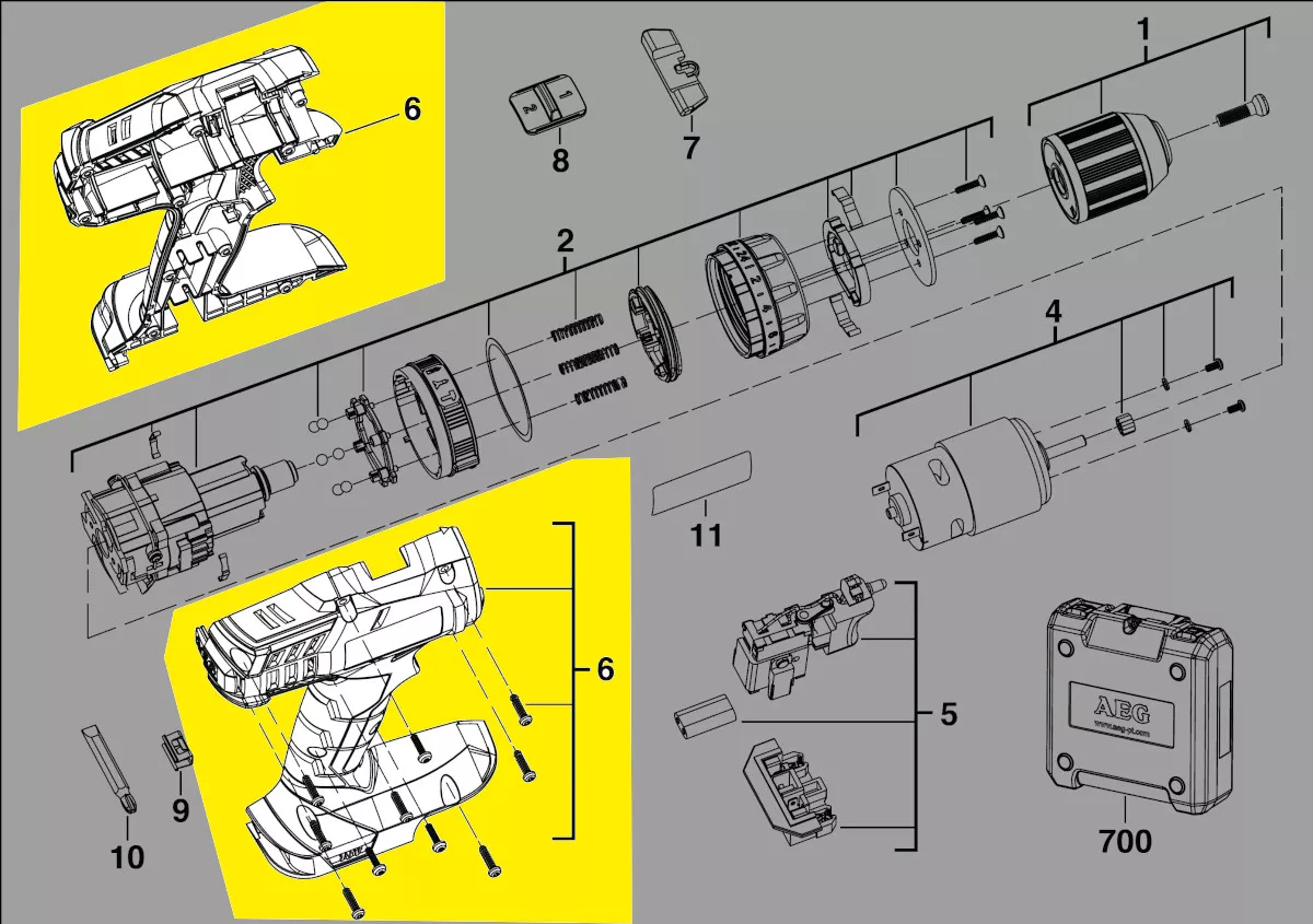 Boitier réf. 4931435599 AEG